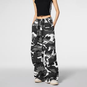 【Achock官方店】美式街头百搭迷彩裤抽绳长裤潮牌宽松休闲工装裤