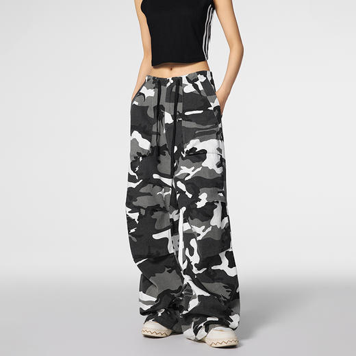 【Achock官方店】美式街头百搭迷彩裤抽绳长裤潮牌宽松休闲工装裤 商品图0