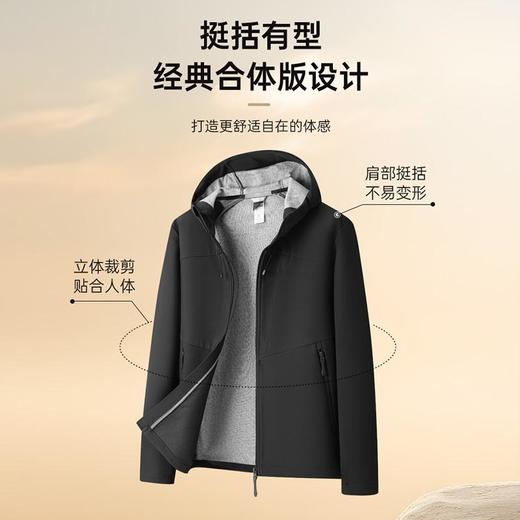【防水&防静电&防紫外线】圣得西男士2024年秋季新款时尚连帽夹克 商品图2