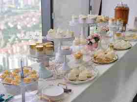 【甜品台定制案例展示】含饮品白色主题