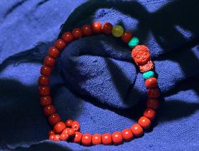 朱砂绿度母手串