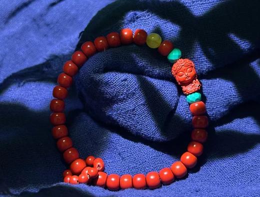 朱砂绿度母手串 商品图0