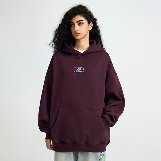 【Achock官方店】美式重磅小logo简约加绒卫衣情侣连帽上衣秋冬潮 商品图0