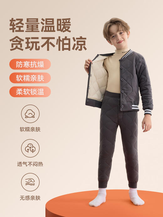 冬季套装校服神器男女童棉服棉裤中大童冬装棉衣儿童保暖裤小棉袄 商品图2