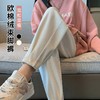 秋冬雪尼尔白色运动裤女新款加绒加厚卫裤哈伦萝卜休闲裤 商品缩略图1