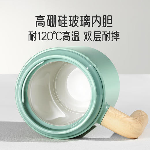 【6F】多样屋UKA保温杯泡茶杯茶水分离办公室水杯高硼硅玻璃杯茶杯男款马克杯 玻璃保温杯420ml 商品图3