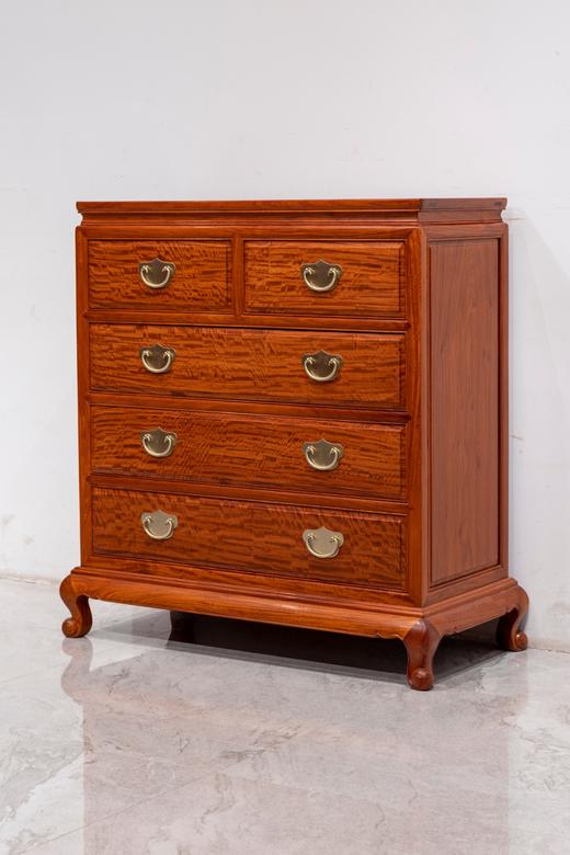 红桥红 | 家具严选  缅甸花梨（大果紫檀）【106 明式素面 五斗柜】 商品图1