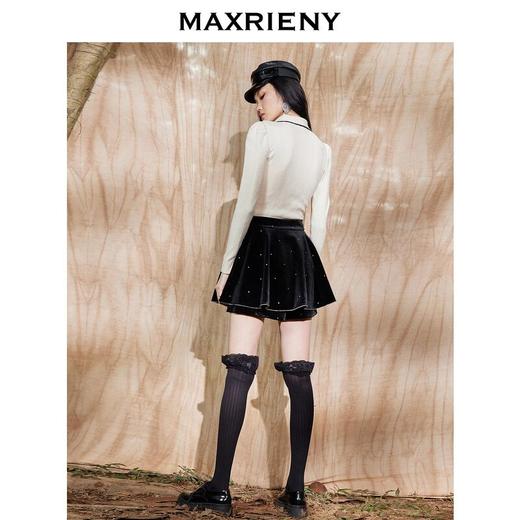 MAXRIENY镶钻蝴蝶结针织衫秋季新款上衣女针织毛衫复古秋冬小香风(货号:MS87SW542) 商品图2