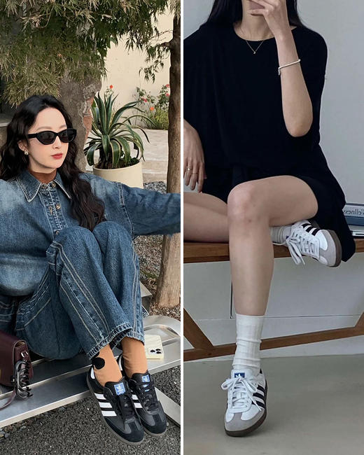 现货 THS 11.25-无 阿·迪家 情侣款 简约轻便德训鞋 samba系列经典板鞋 2色 QZ099 商品图0