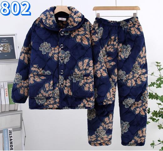 🌸【妈妈款夹棉加厚保暖家居服】，🎈简直太适合妈妈们啦！😍直发火爆来袭温馨软糯～从里到外的舒适体验承包你整个秋冬 ✅版型超赞！不显臃肿！保暖的同时不失时尚 商品图2