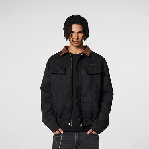 【Achock官方店】潮牌重磅秋冬新款翻领夹克美式高街情侣皮衣外套 商品图1