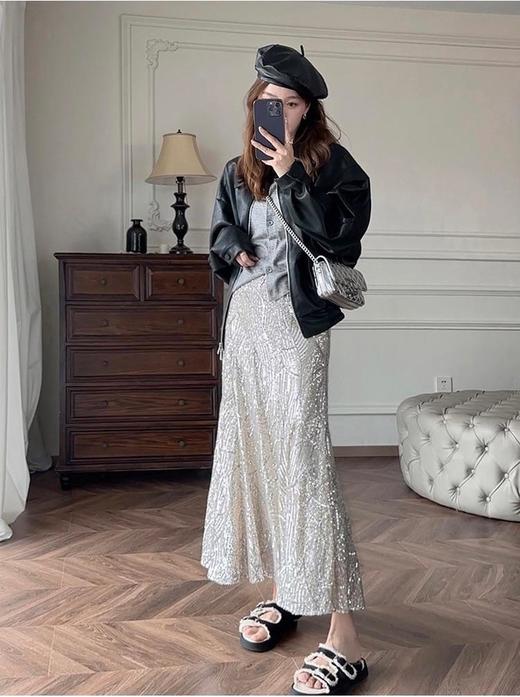 QG8181#亮片半裙 商品图0