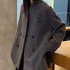 ROMI STUDIO“都市格雷”超细绵羊毛混纺双排扣大衣外套RW24WWH0689 商品缩略图0