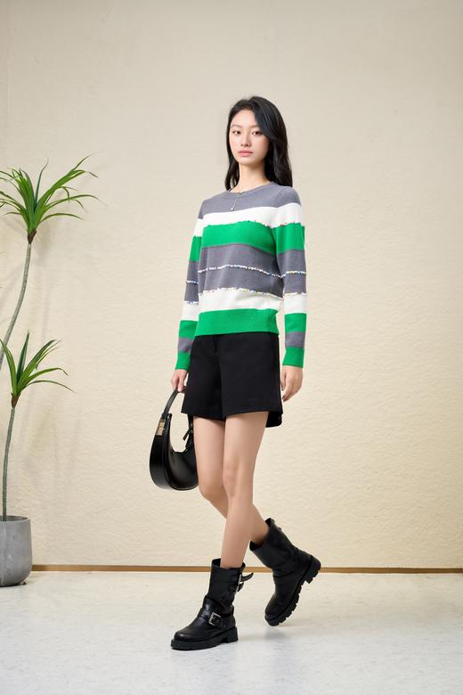 奇威 秋冬拼接撞色毛衫0AF05365 商品图4