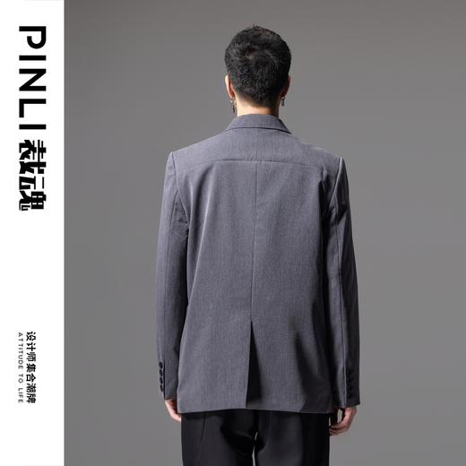 PINLI品立裁魂秋季新款假两件西服外套潮牌时尚男士休闲西装BC241206064 商品图1