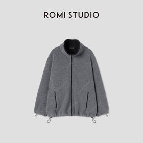ROMI STUDIO“温暖如初”100%超细绵羊毛立绒双面撞色外套 431W5092