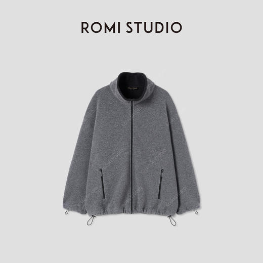 ROMI STUDIO“温暖如初”100%超细绵羊毛立绒双面撞色外套 431W5092 商品图0