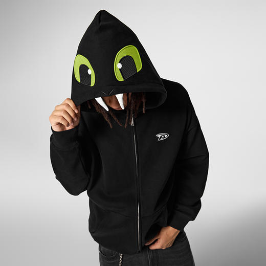 【Achock官方店】复古小恶魔立体连帽卫衣男女新款美式拉链开衫潮 商品图0