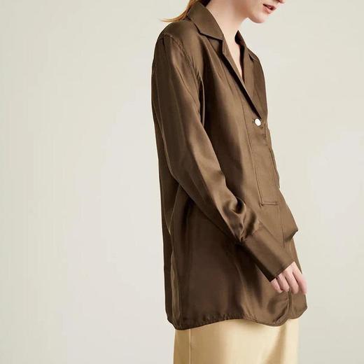 【顺丰包邮】42041 洛诗琳轻奢26MM真丝斜纹百搭廓形真丝衬衫10630 商品图3