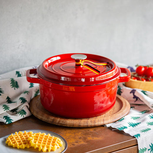 德国米技Miji珐琅铸铁锅煲汤家用焖炖锅多功能汤锅平底锅具煮锅24cm【不支持补差，非质量问题不退不换】S 商品图0