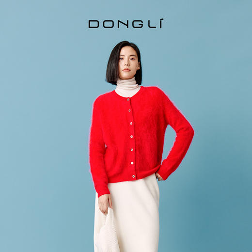 东黎 • 拉毛女士秋冬圆领开衫 4513 商品图6