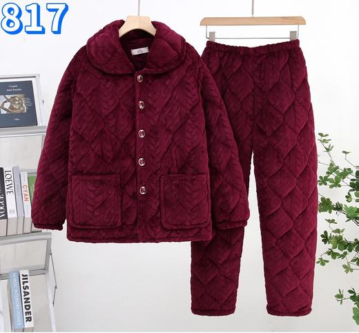 🌸【妈妈款夹棉加厚保暖家居服】，🎈简直太适合妈妈们啦！😍直发火爆来袭温馨软糯～从里到外的舒适体验承包你整个秋冬 ✅版型超赞！不显臃肿！保暖的同时不失时尚 商品图5