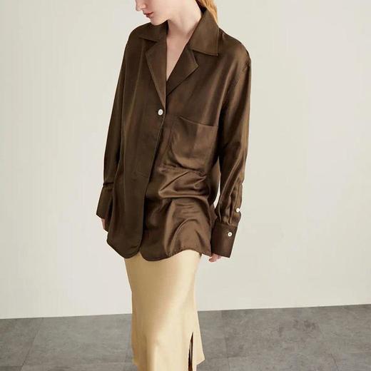 【顺丰包邮】42041 洛诗琳轻奢26MM真丝斜纹百搭廓形真丝衬衫10630 商品图2