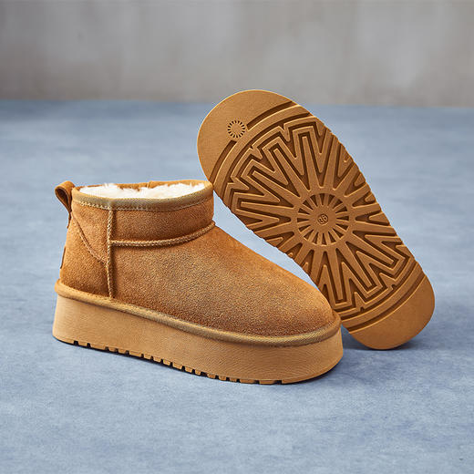 冬新款明星同款厚底雪地靴女加绒厚防水松糕短筒内增高棉鞋子 商品图4