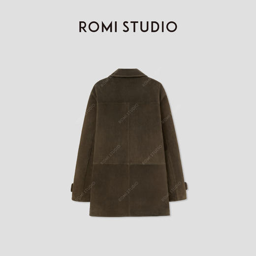 ROMI STUDIO“棕标甄选”非洲混种羊皮细绒雾感皮衣外套RW24WWH0448 商品图1