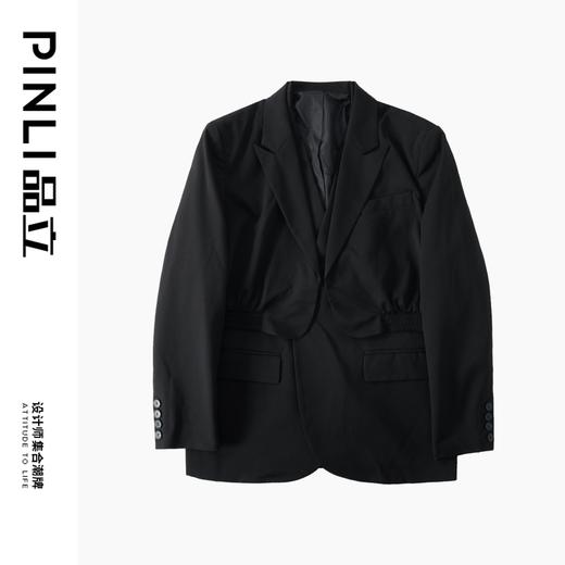 PINLI品立裁魂秋季新款假两件西服外套潮牌时尚男士休闲西装BC241206064 商品图4