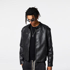 【Achock官方店】立领机车外套皮夹克男女2024秋冬新款短款皮衣潮