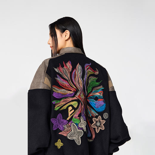 【Achock官方店】美式个性嘻哈棒球服男秋冬新款潮牌立领夹克情侣 商品图3