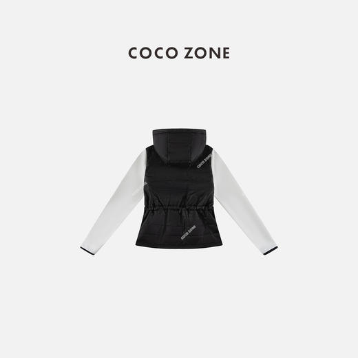 COCO ZONE 秋冬撞色拼接连帽收腰显瘦长袖外套CC1D2738 商品图1