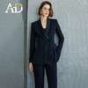 AD高级感黑色微喇裤秋季2026新款新中式盘扣西装套装醋酸西服外套 商品缩略图0