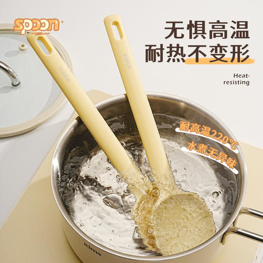 kimscook迷你硅胶汤勺宝宝婴儿辅食专用铲勺不粘锅家用小号勺子 商品图2