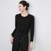 【高货wl】全新升级【铂金会员165/天猫219/差价54】(84551) 洛诗琳秋冬新款松弛休闲感正肩圆领鱼骨长袖打底衫上衣女 商品缩略图2