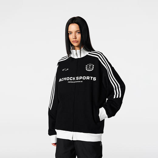 【Achock官方店】运动拉链夹克外套男女潮牌美式复古立领卫衣情侣 商品图0