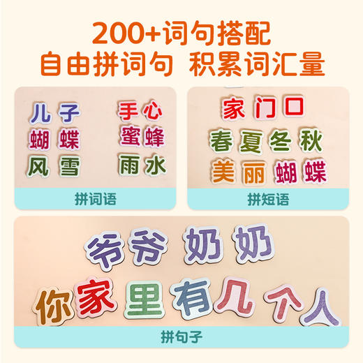 【青葫芦】小羊上山第2级核心高频60汉字磁力贴 商品图1