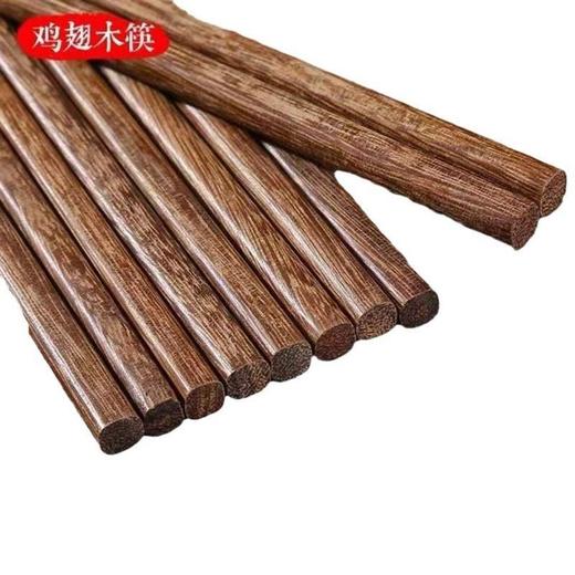 【原木红檀木筷子】铁木家用无漆无蜡实木筷 防霉防滑厨房筷子家庭装 商品图4