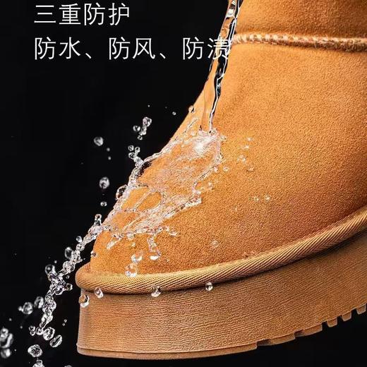 冬新款明星同款厚底雪地靴女加绒厚防水松糕短筒内增高棉鞋子 商品图2