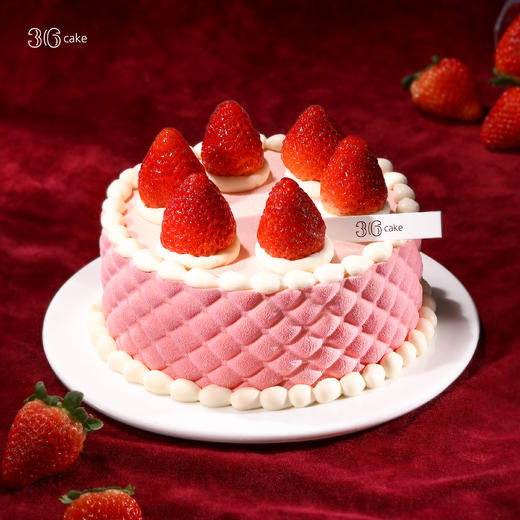 摩羯座.草莓菱格慕斯，可选6英寸 商品图0