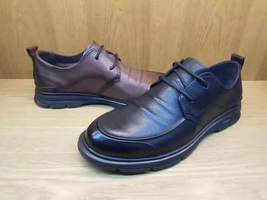 豪行真皮男鞋12159622平底系带青年休闲舒适单鞋 商品图3