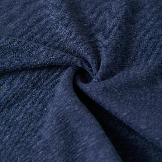 ROMI STUDIO“亨利经典”160G亚麻雪花棉混纺亨利领短袖T恤421T7052 商品图4