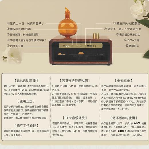 植物精油沉香香薰精油音乐机，缓解压力，放松身心 商品图2