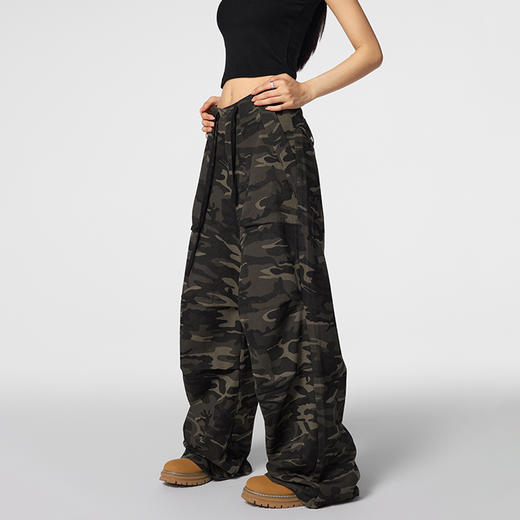 【Achock官方店】美式复古迷彩工装裤潮牌立裁重工宽松运动休闲裤 商品图0