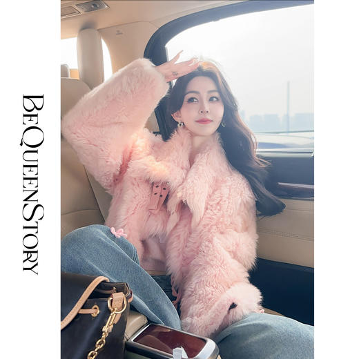 【孤品样衣，不退不换】【心动密语】轻奢百搭托斯卡纳皮毛一体保暖宽松外套冬季 商品图3