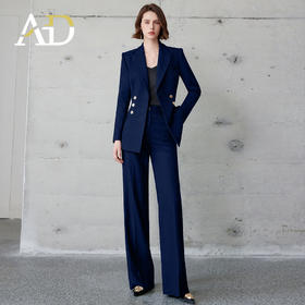 AD新款女春秋套装大学生公务员面试职业装时尚显瘦气质西服正装