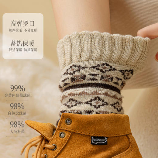 【39/3双】超厚加绒保暖地板袜 女秋冬季暖脚袜子 冬天居家圣诞袜毛绒护脚袜子 商品图2