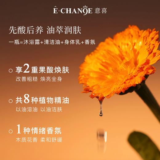 【香氛沐浴油】意喜沐浴油，果酸沐浴露，舒缓改善粗糙，沐浴角质鸡皮清洁260ml 商品图7