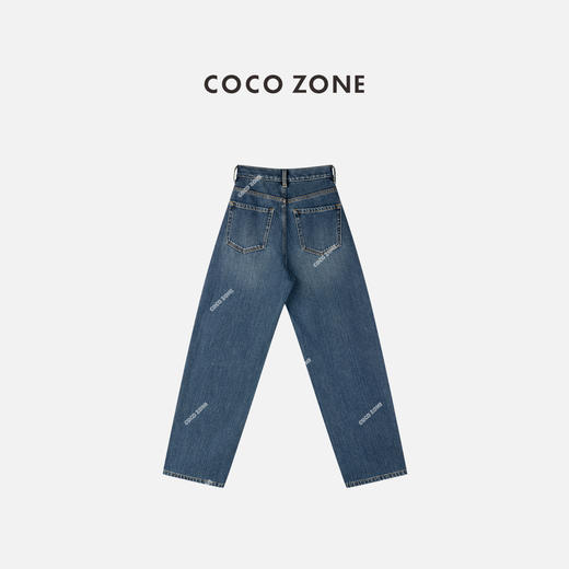 COCO ZONE 秋冬加绒牛仔裤显瘦微弹水洗直筒裤CC1D2721 商品图1